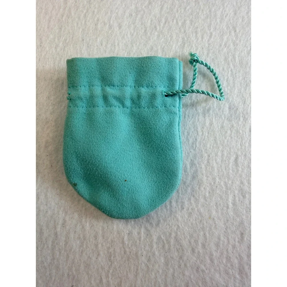 Tiffany & Co Blue Paper Gift Bag and Drawstring Jewelry Pouch Set